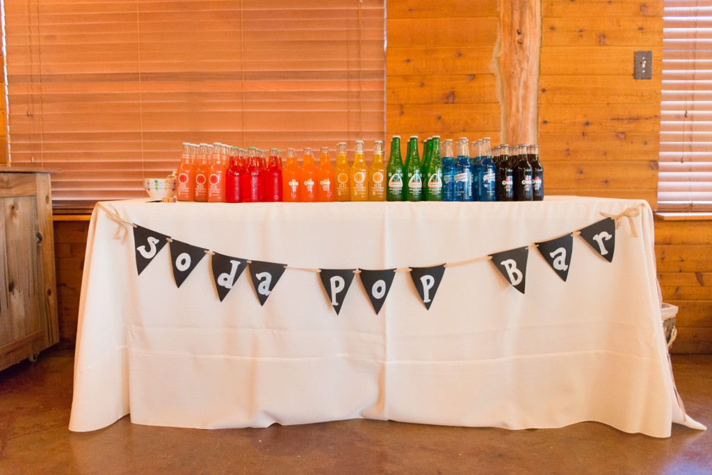 DIY wedding soda pop bar