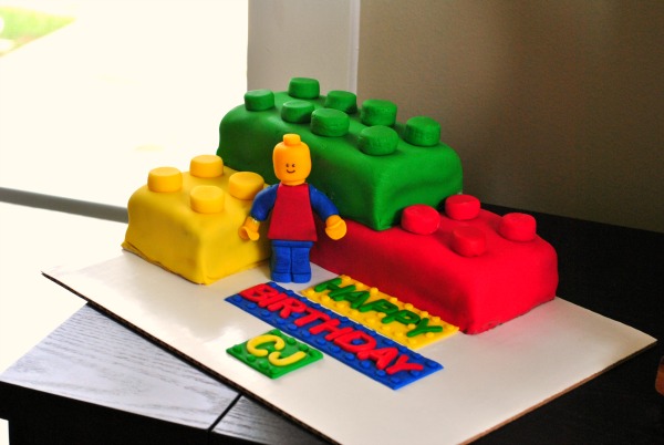 Lego cake with large bricks 2