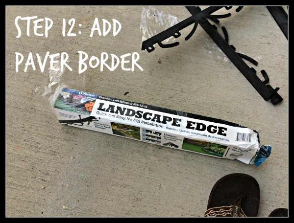 DIY paver patio, step 12, add paver border