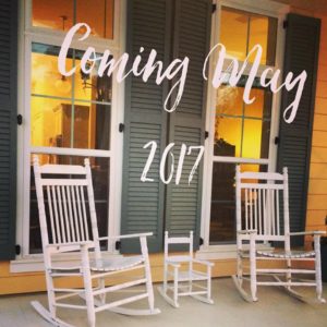 Pregnancy announcement picture with rocking chairs