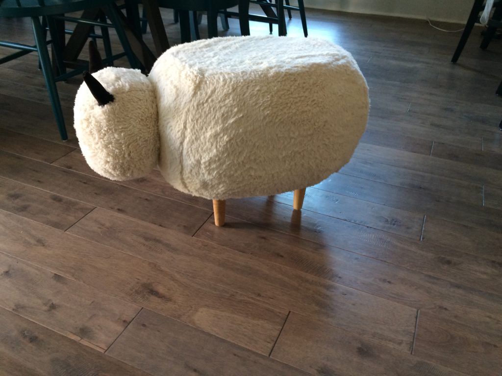 sheep ottoman for settlers of catan nursery
