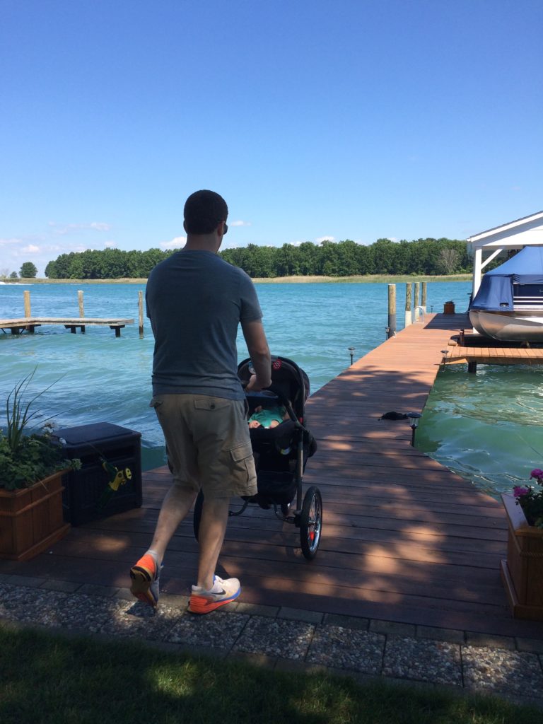 Vacation redemption in Michigan, hubs on the dock