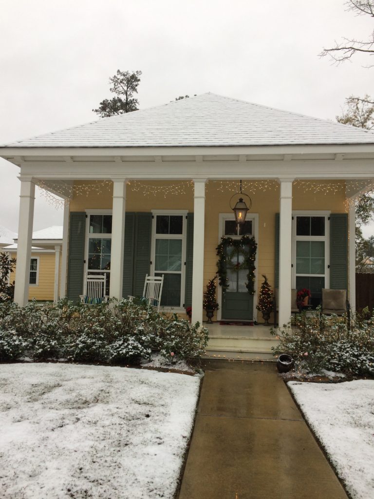 Louisiana snow day 2017, our house