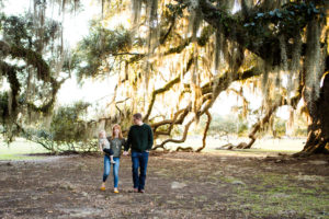 Louisiana moss tree and family