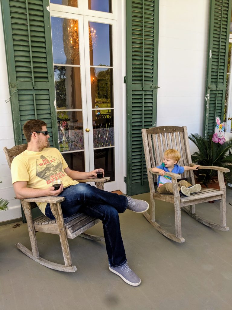 Ray and CJ on Ducros Plantation porch