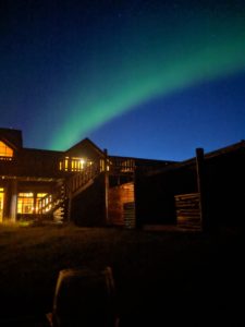 Northern lights at Hotel Ranga in South Iceland